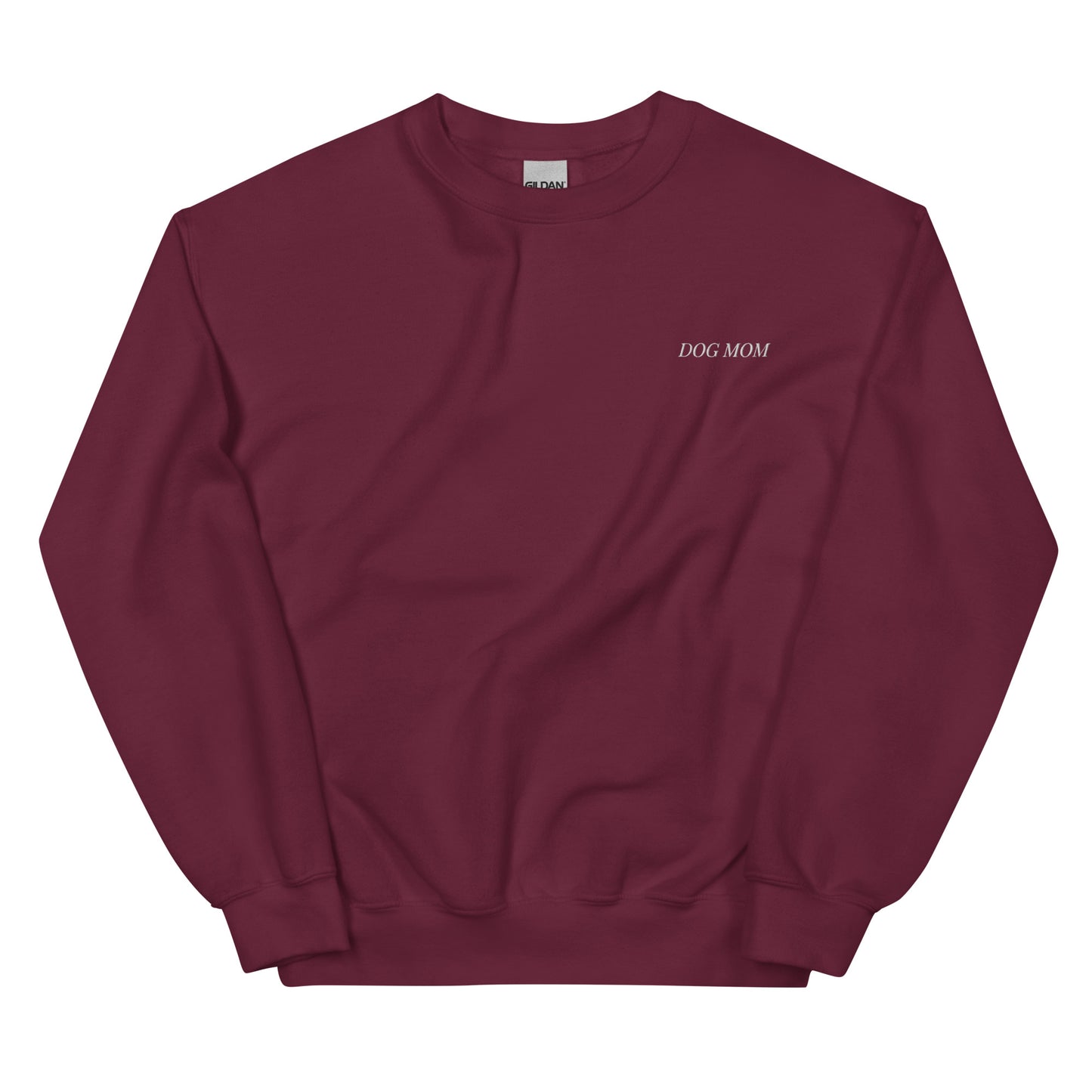 Dog Mom Crewneck (Holiday Maroon)