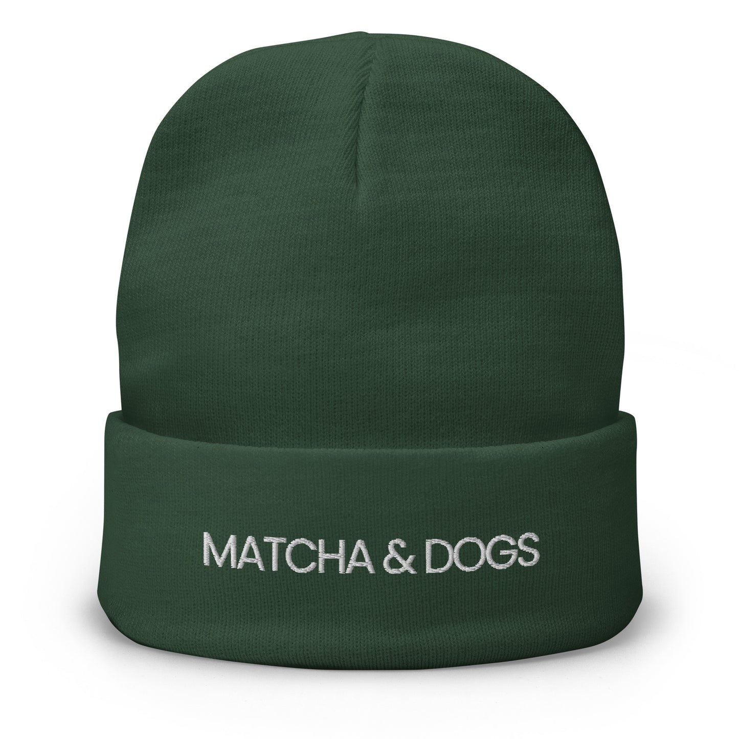 Matcha and Dogs EMB. Beanie